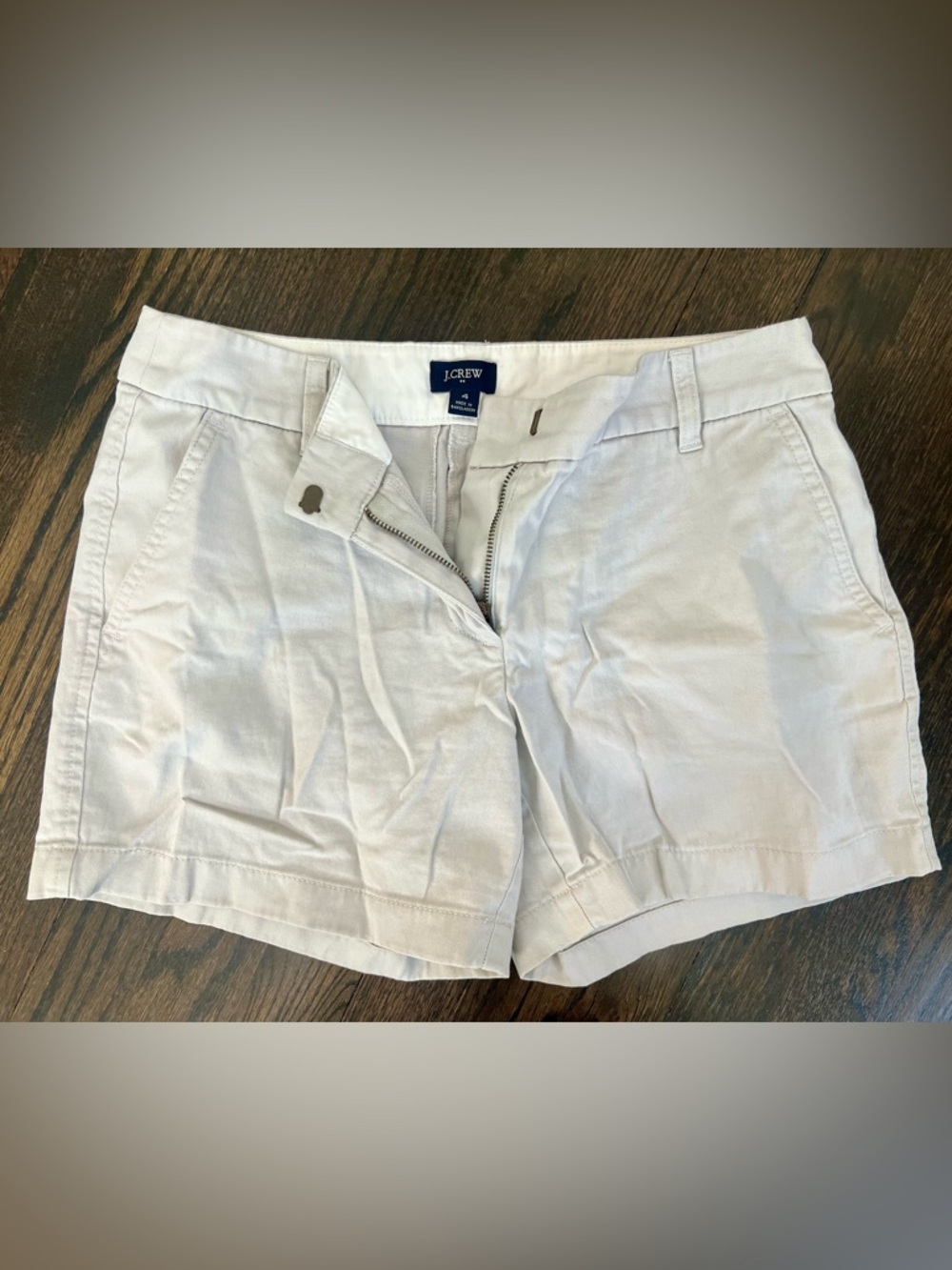 J. Crew Women's Light Gray Cotton Bermuda Shorts Sz 4